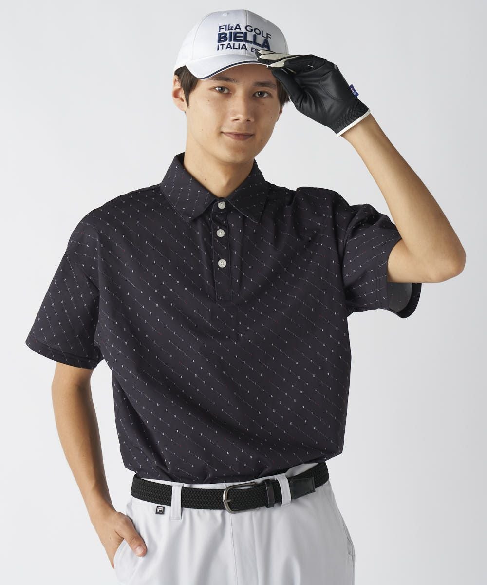 メンズ ゴルフ 半袖シャツ 総柄｜FILA GOLF