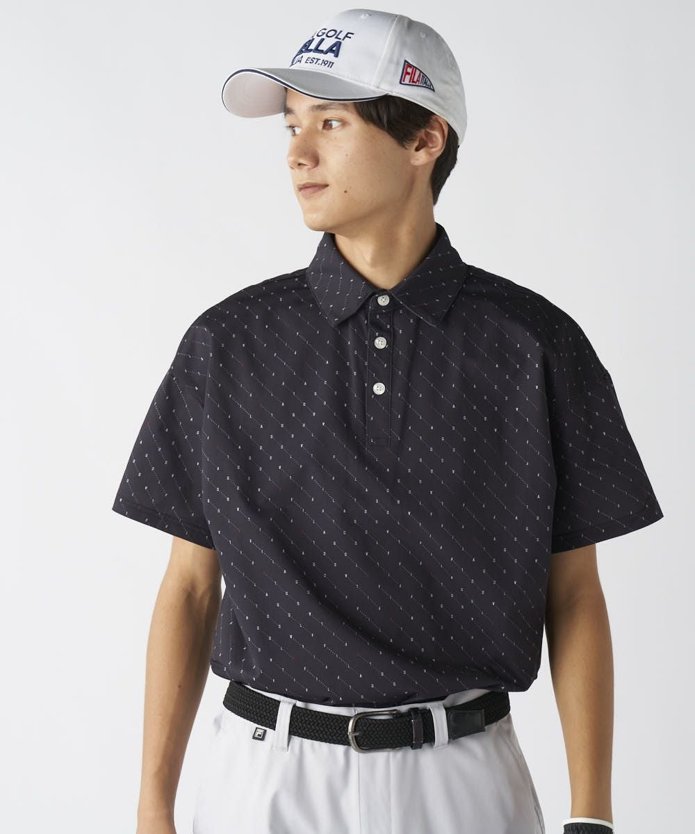 メンズ ゴルフ 半袖シャツ 総柄｜FILA GOLF