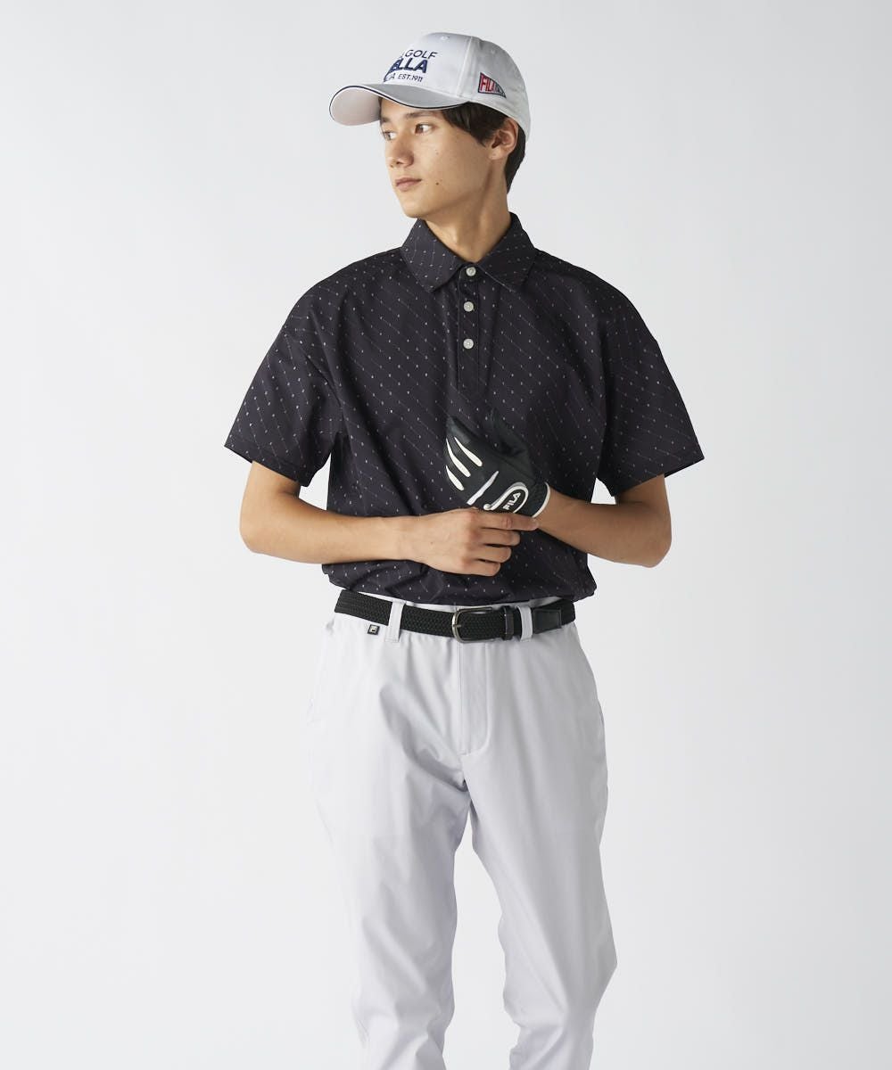 メンズ ゴルフ 半袖シャツ 総柄｜FILA GOLF