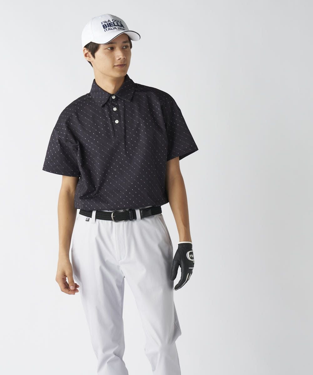メンズ ゴルフ 半袖シャツ 総柄｜FILA GOLF