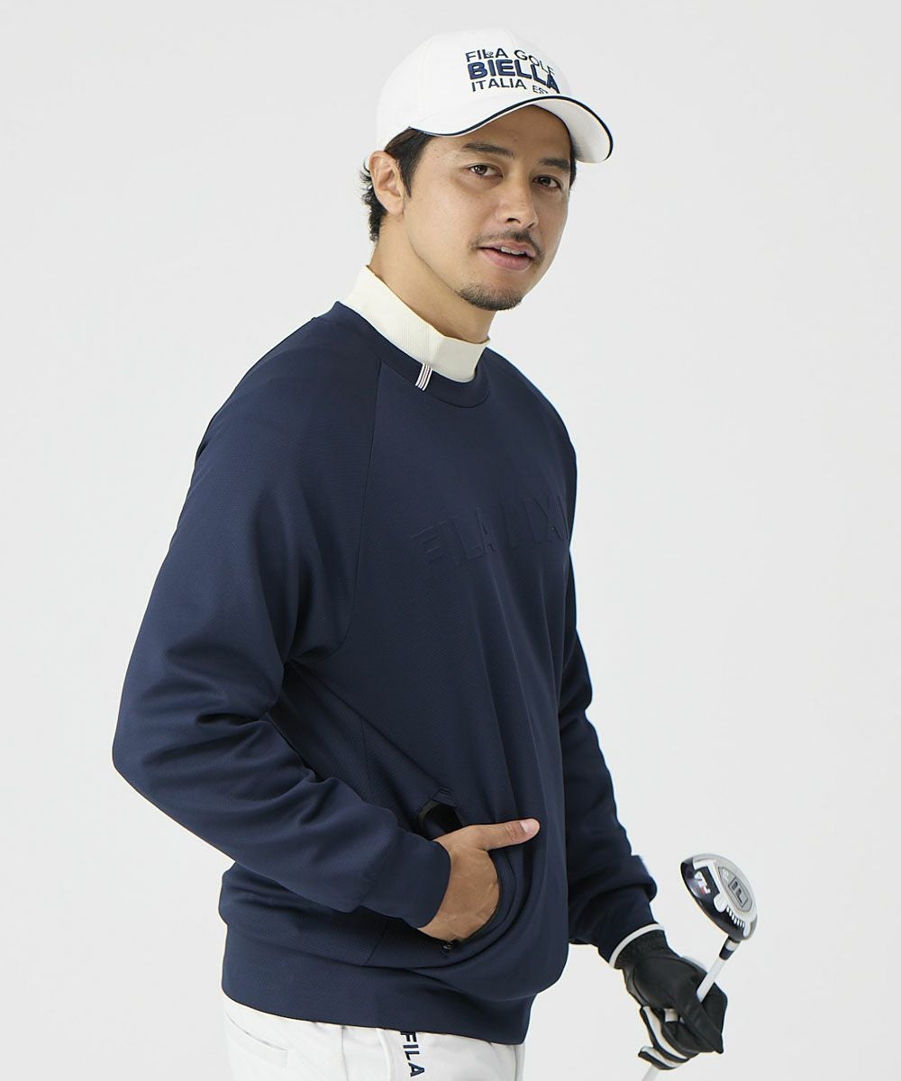 ⭐︎新品タグ付きメンズ用裏蓄熱ニットFILA ゴルフジャケット Lブラック FILA GOLF フィラゴルフ ゴルフウェア メンズ ブルゾン ブランド 秋 冬