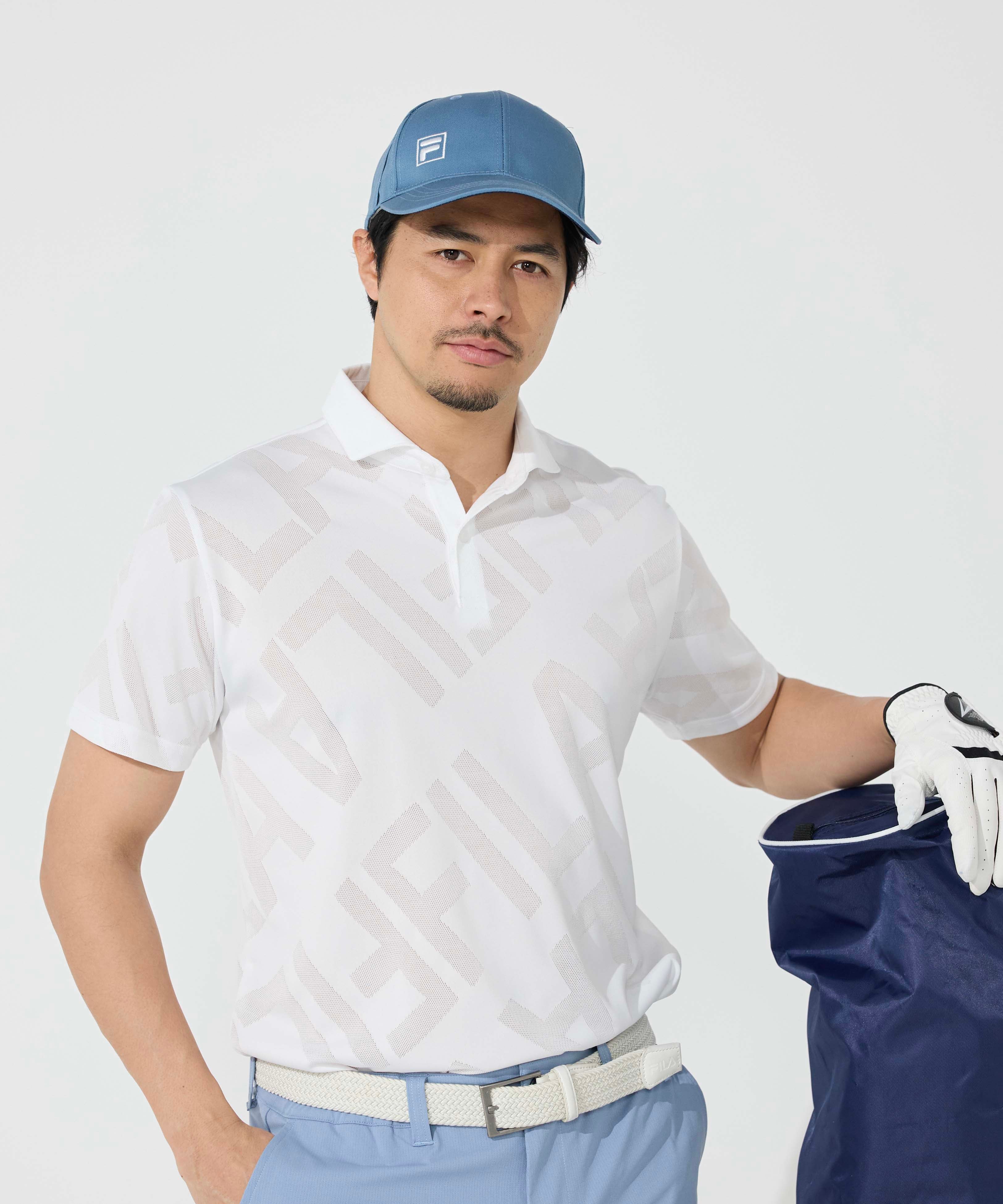メッシュ加工ビックロゴ半袖ポロシャツ | メンズ - FILA GOLF（フィラ