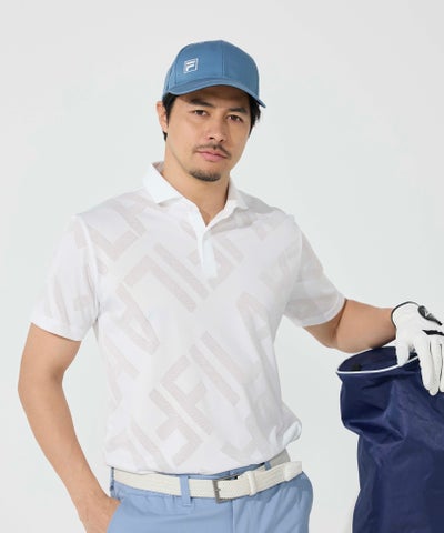 メッシュ加工ビックロゴ半袖ポロシャツ | メンズ - FILA GOLF（フィラ 