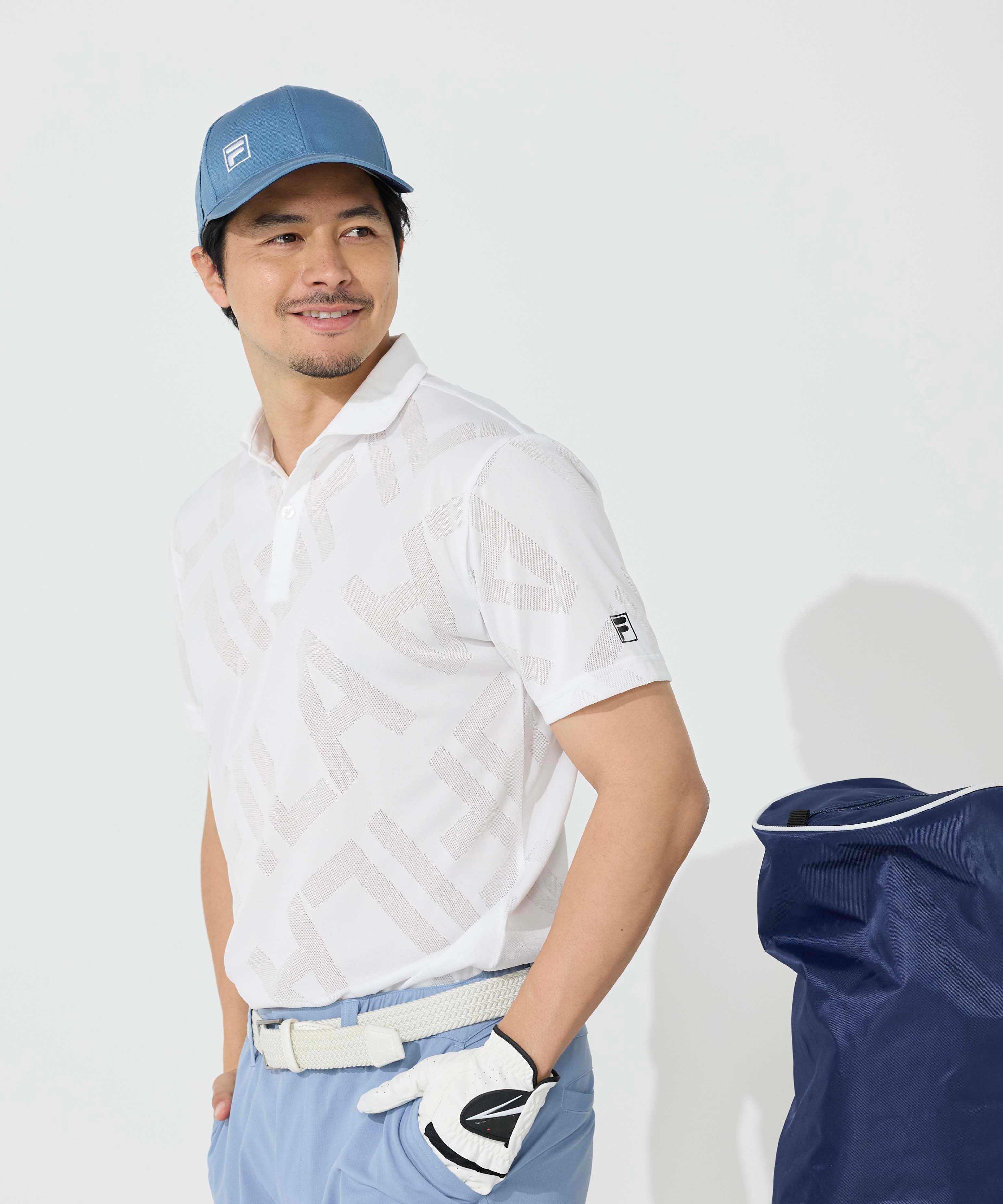 メッシュ加工ビックロゴ半袖ポロシャツ | メンズ - FILA GOLF（フィラ