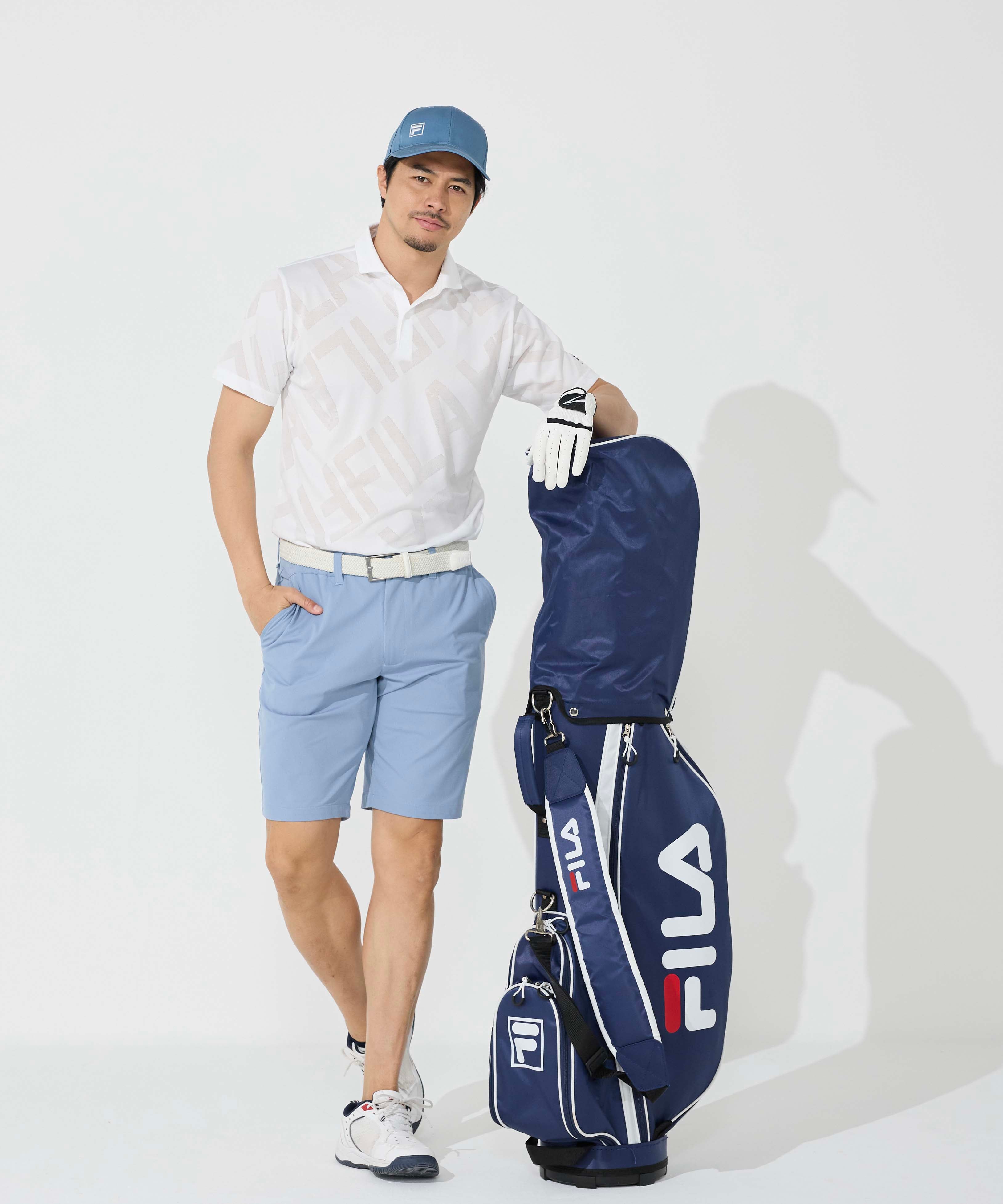 メッシュ加工ビックロゴ半袖ポロシャツ | メンズ - FILA GOLF（フィラ