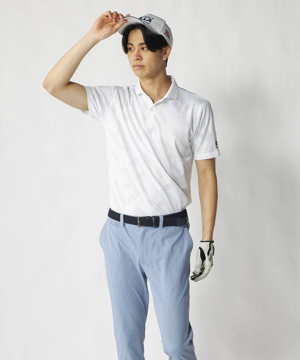 メッシュ加工ビックロゴ半袖ポロシャツ | メンズ - FILA GOLF（フィラ