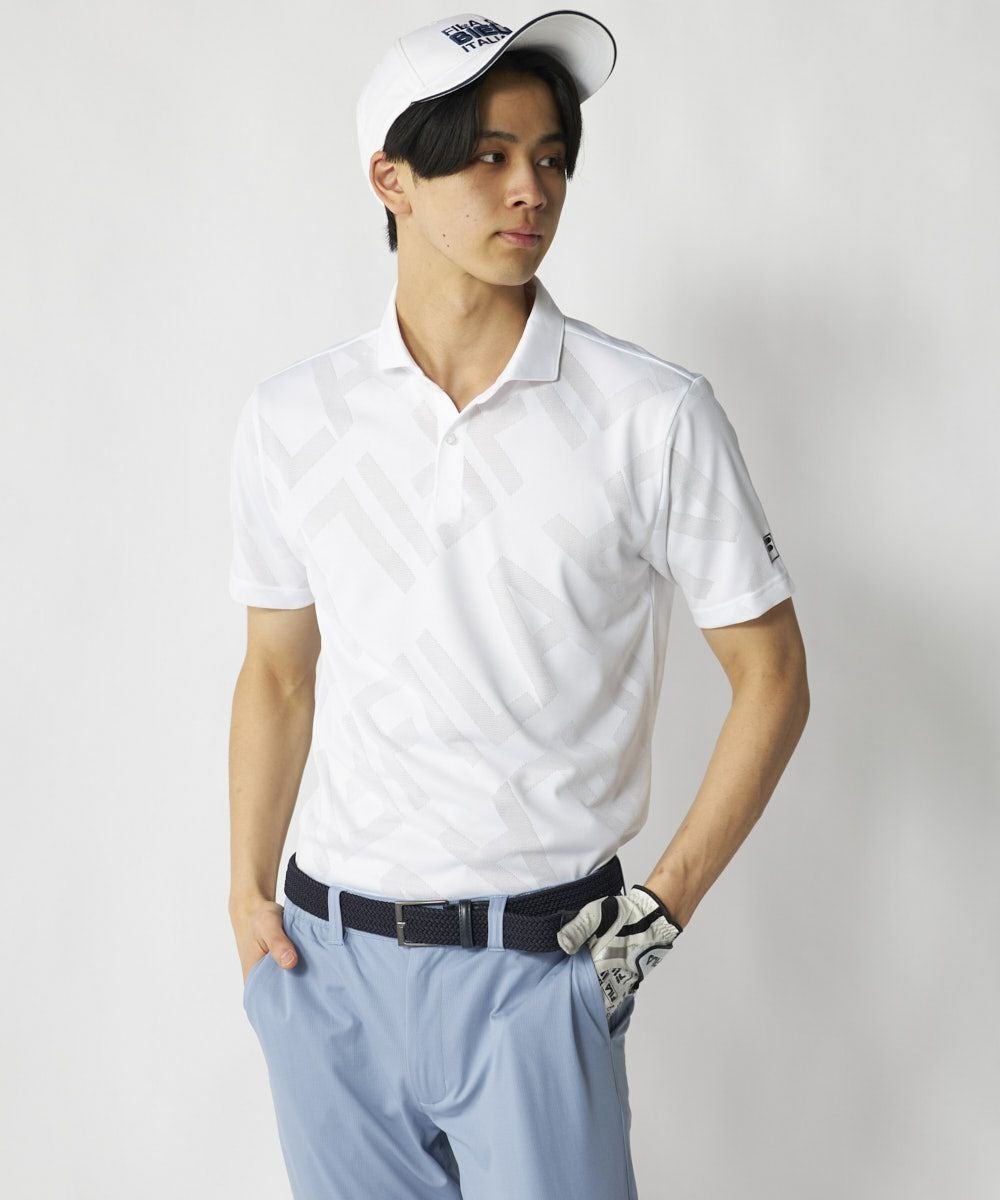 メッシュ加工ビックロゴ半袖ポロシャツ | メンズ - FILA GOLF（フィラ