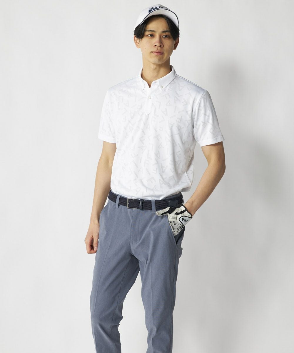 メッシュ加工ロゴ半袖ポロシャツ | メンズ - FILA GOLF（フィラゴルフ