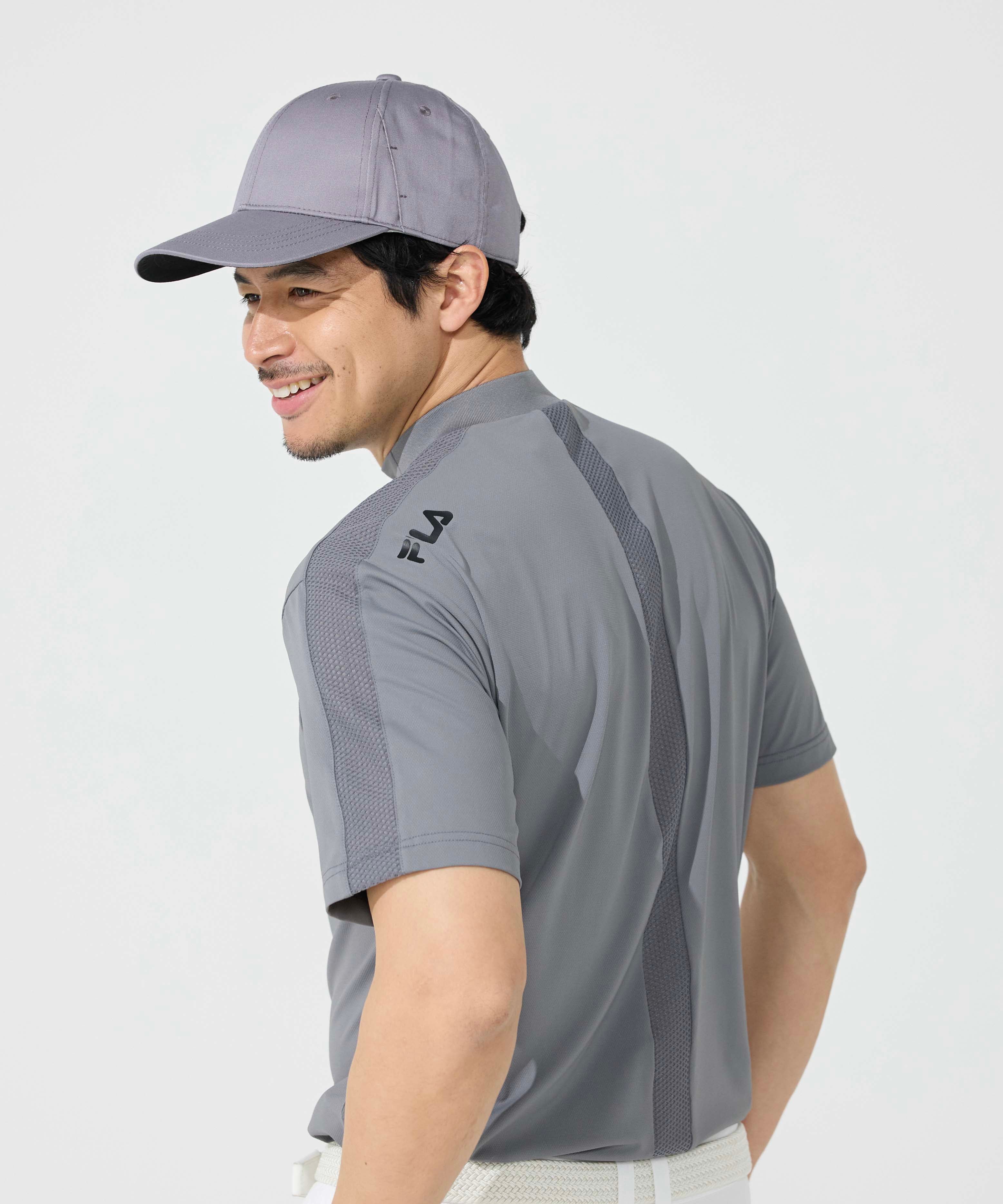 接触冷感 シンプル半袖モックネックシャツ | メンズ - FILA GOLF