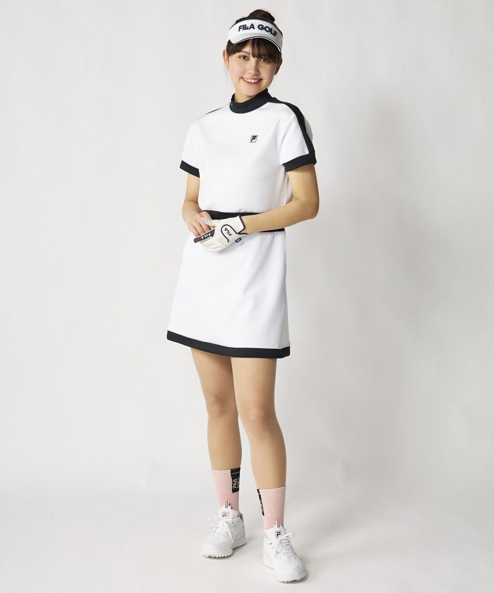 FILA 新品　白　ワンピ ライトダンボールニットモックネックワンピース | レディース - FILA