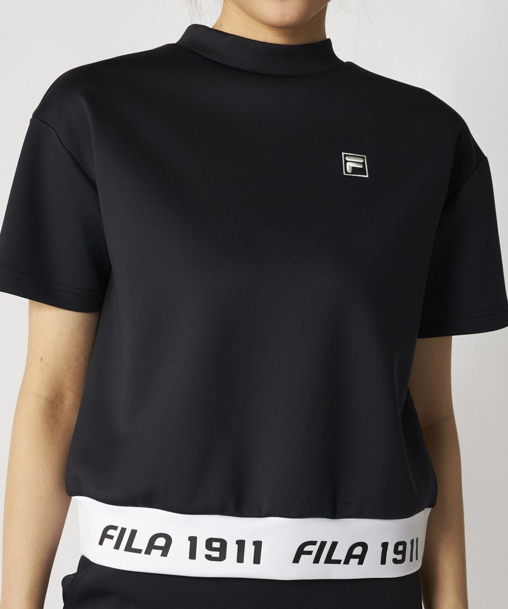 FILA フィラゴルフ モックネックシャツ プリーツスカートセット【L】未使用 裾切り替え半袖モックネックシャツ｜セットアップ可 | レディース